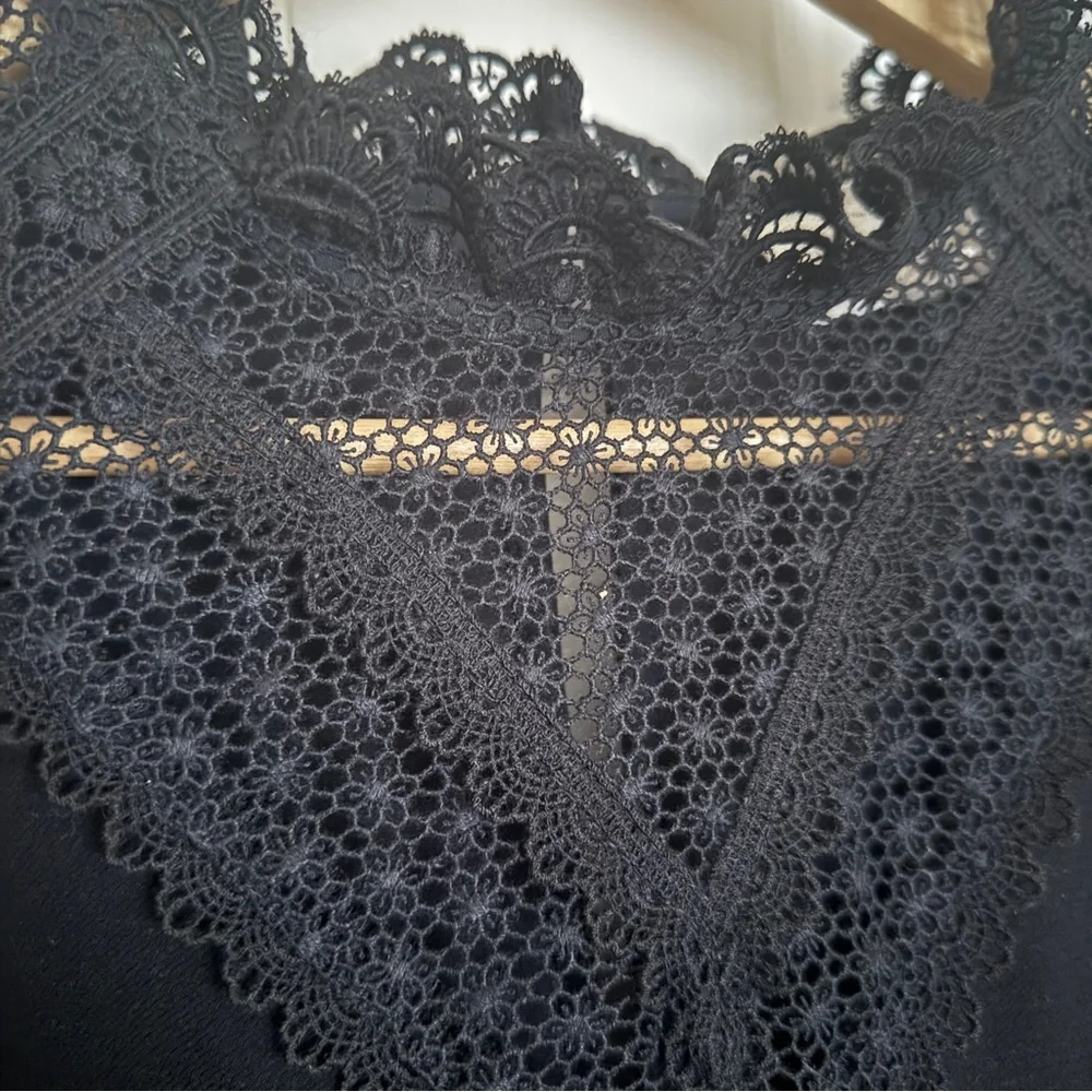 Sezane Black Lace Blouse - Picture 10 of 12